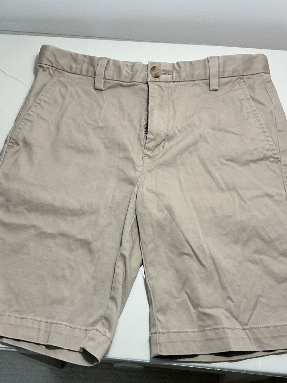 Vineyard Vines Tan Flat Front Boys Shorts